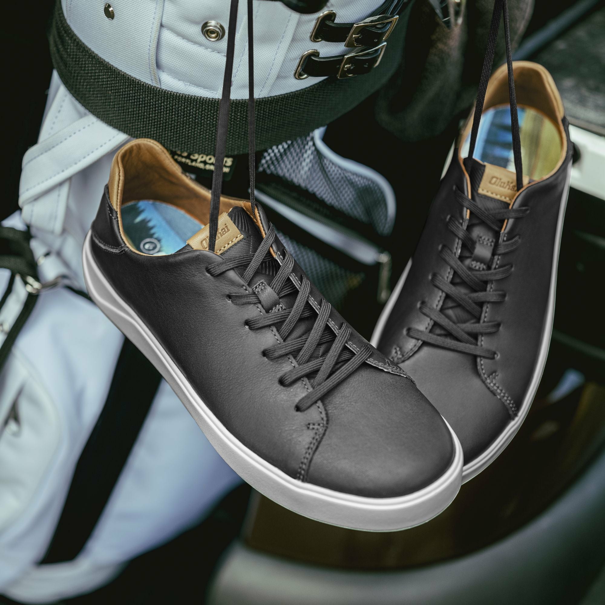 Wai‘alae Waterproof Leather Golf Shoes - Black - Image 2