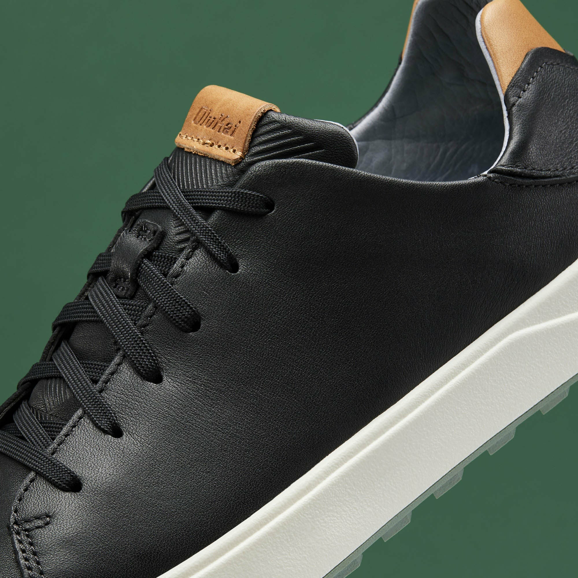 Wai‘alae Waterproof Leather Golf Shoes - Black - Image 4