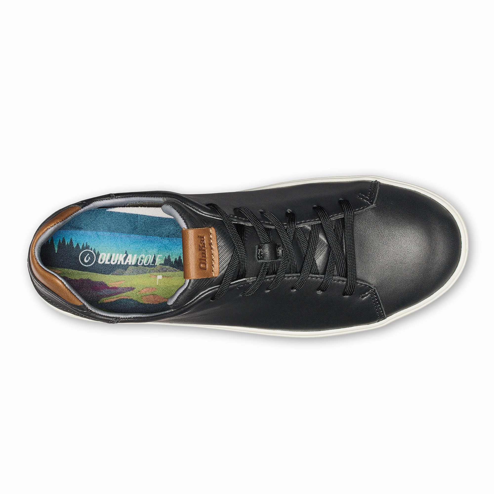 Wai‘alae Waterproof Leather Golf Shoes - Black - Image 6