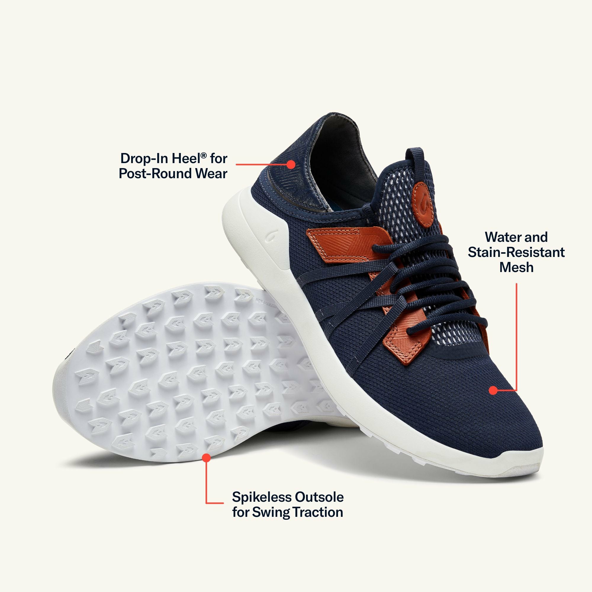 Manele Breathable Golf Shoes - Trench Blue - Image 3