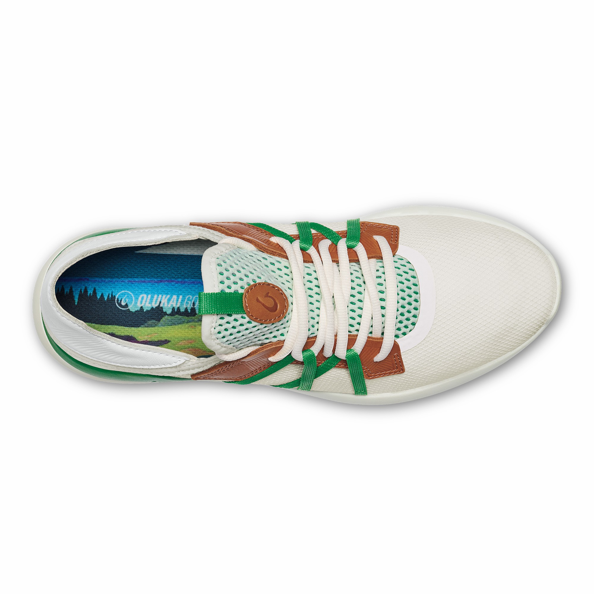 Manele Breathable Golf Shoes - White / Bamboo - Image 6