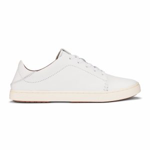 Pehuea Lī ‘Ili Women's Leather Sneakers - White