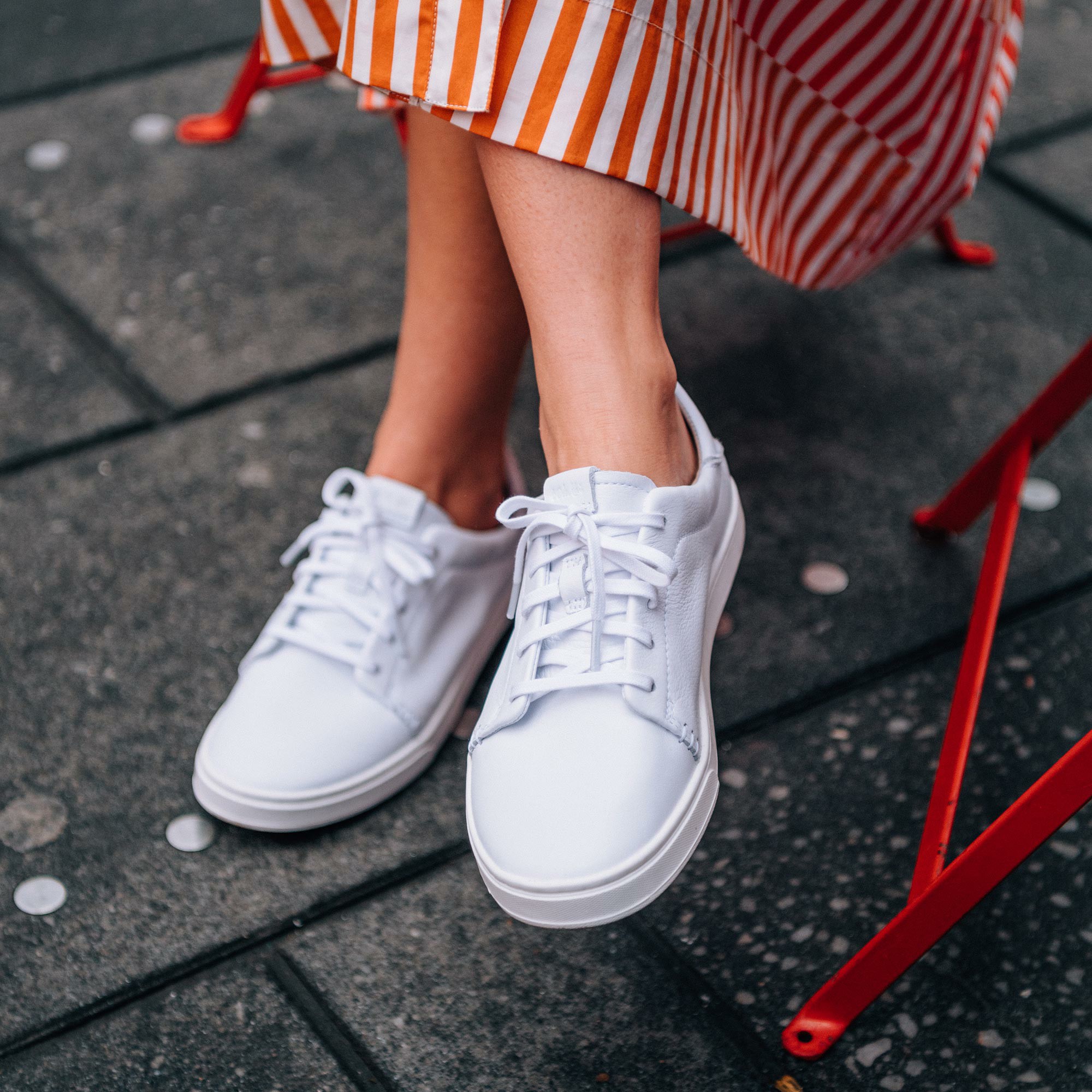 Pehuea Lī ‘Ili Women's Leather Sneakers - White - Image 6