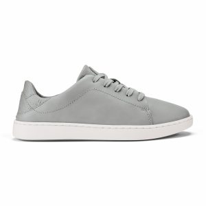 Pehuea Lī ‘Ili Women's Leather Sneakers - Ash