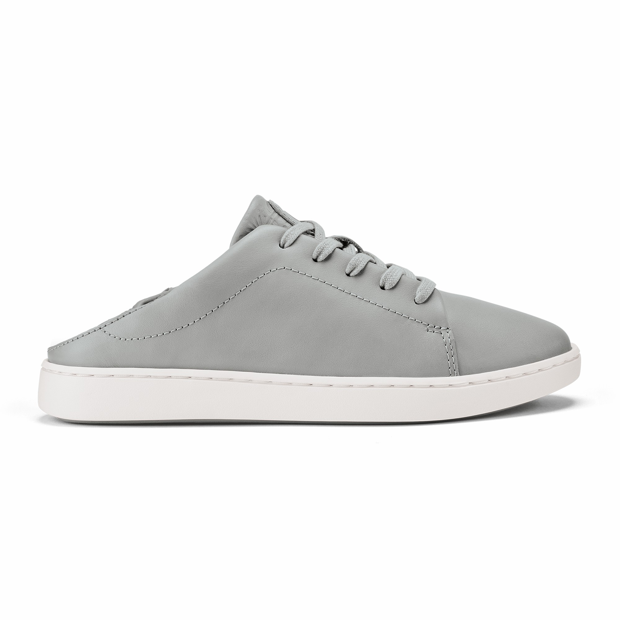 Pehuea Lī ‘Ili Women's Leather Sneakers - Ash - Image 4
