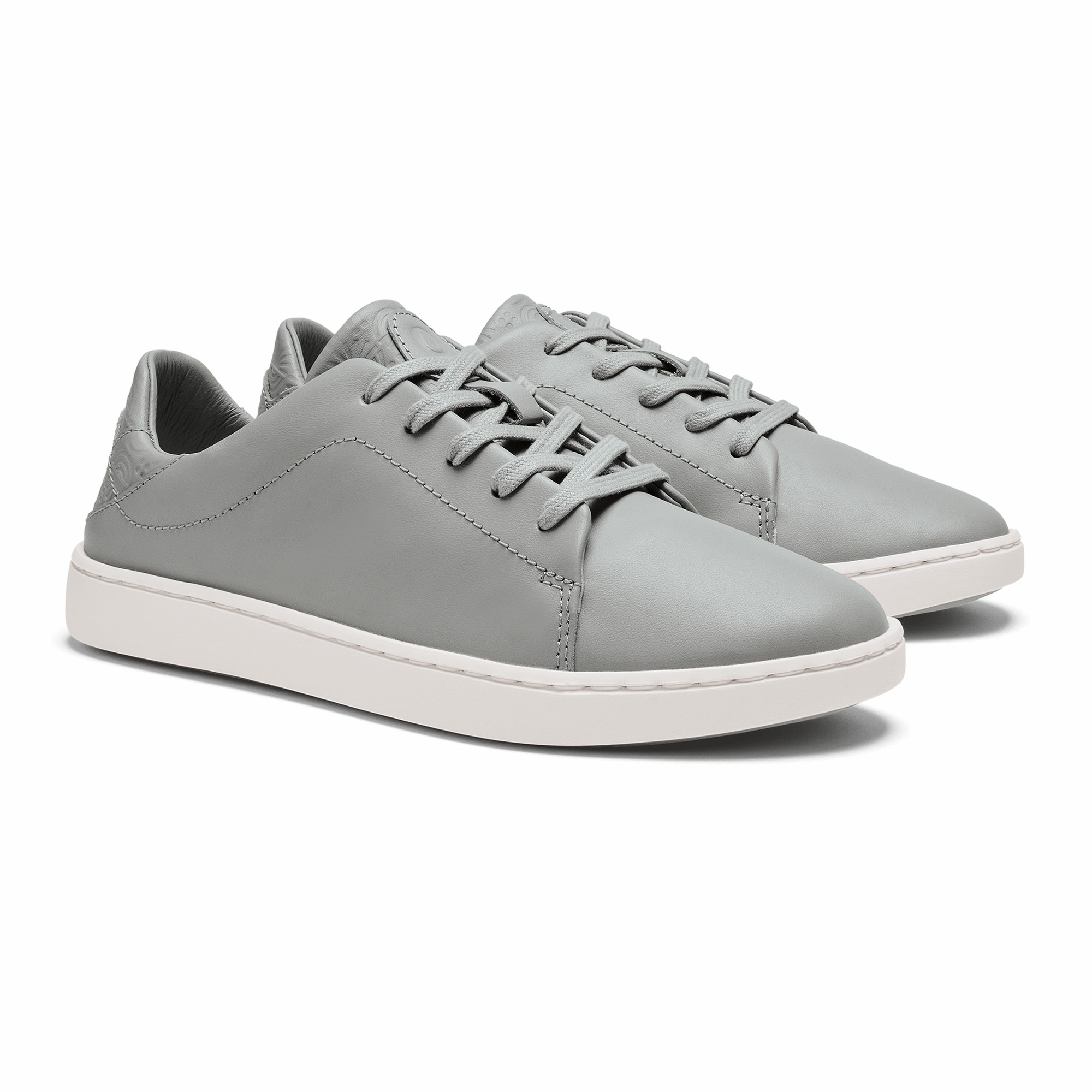 Pehuea Lī ‘Ili Women's Leather Sneakers - Ash - Image 5