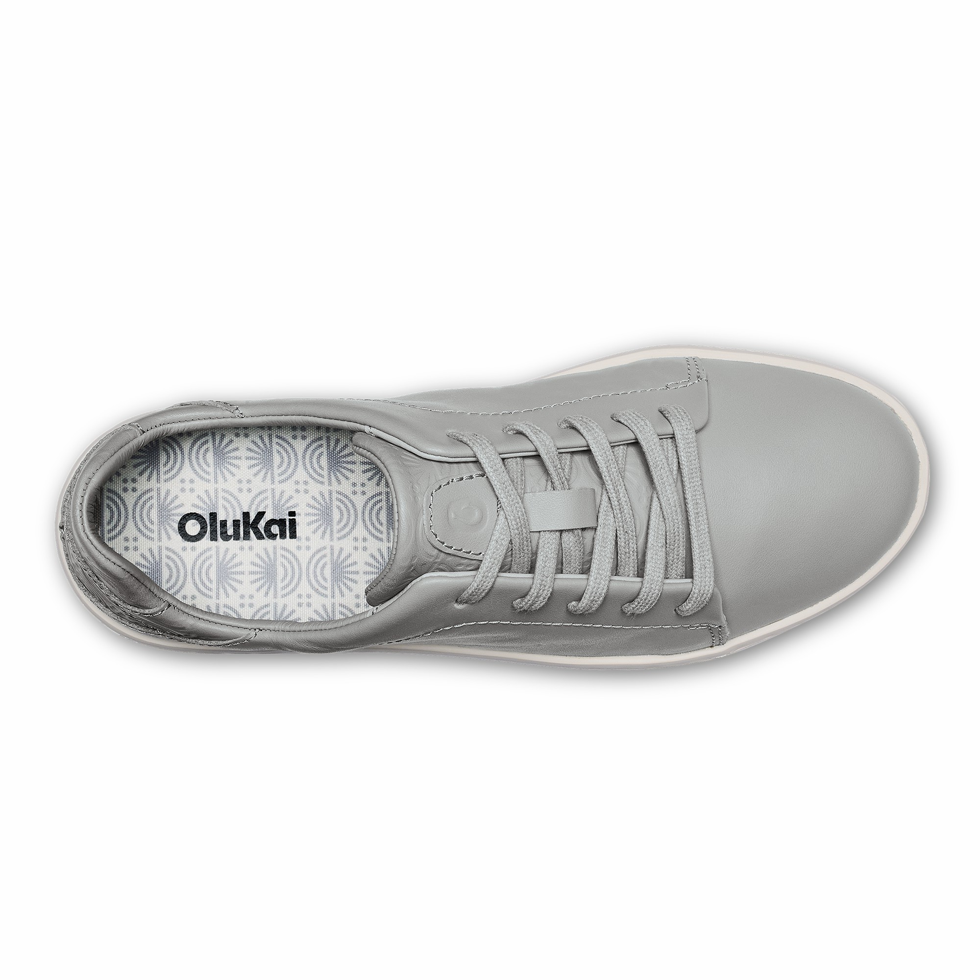 Pehuea Lī ‘Ili Women's Leather Sneakers - Ash - Image 6