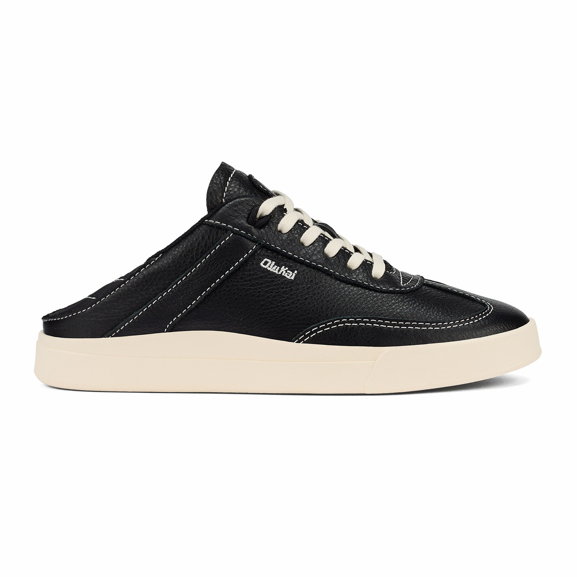 Hā‘upu Leather Sneakers - Onyx - Image 4