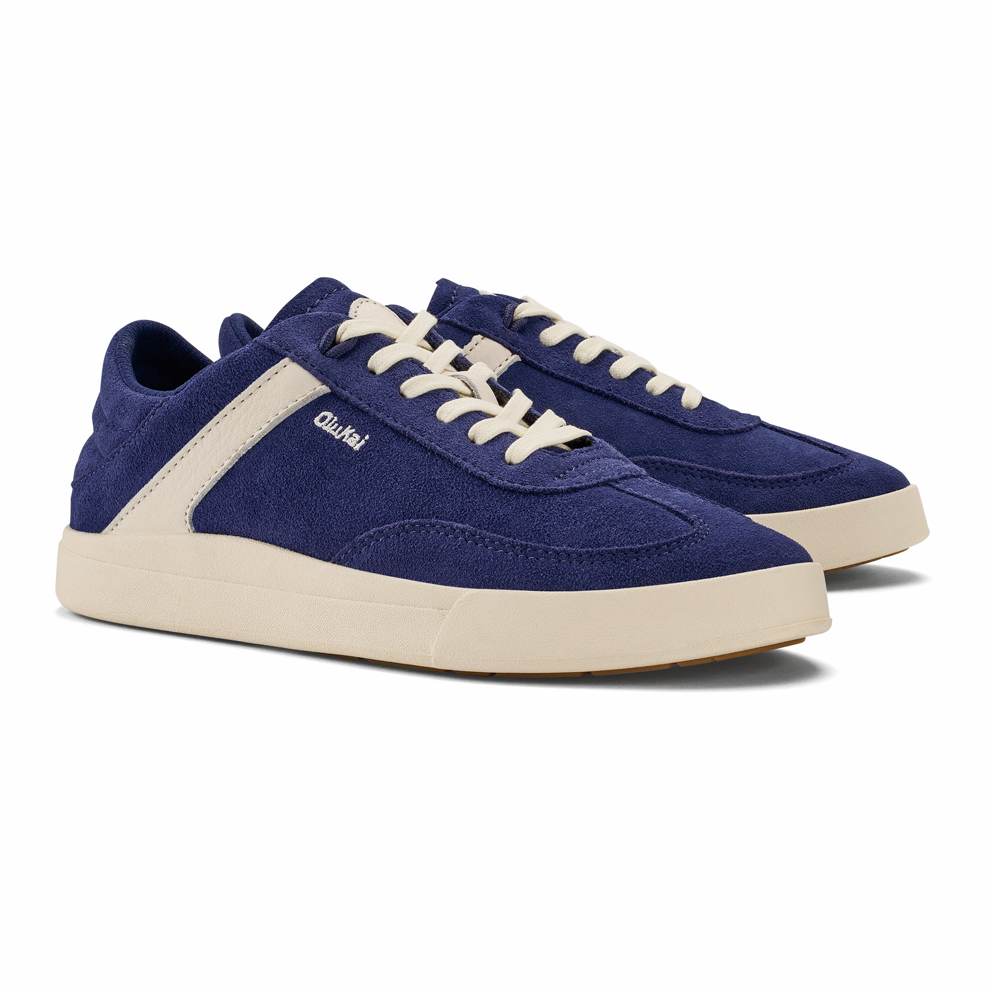 Hā‘upu Leather Sneakers - Navy / Off White - Image 5