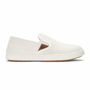 Pehuea Women's Breathable Slip-On Sneakers - Bright White