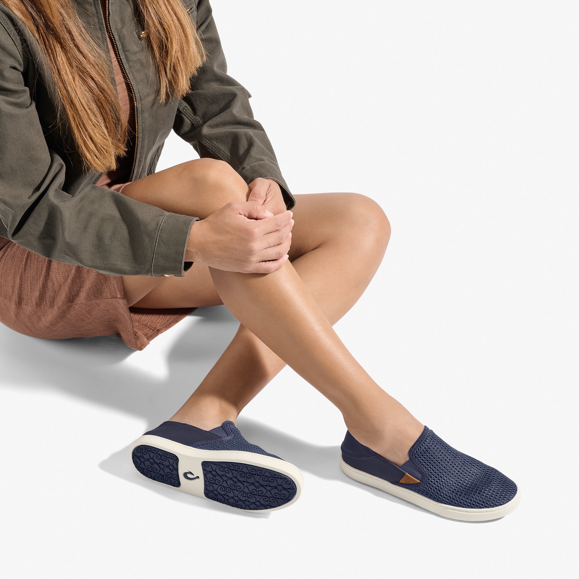 Pehuea Women's Breathable Slip-On Sneakers - Trench Blue - Image 7