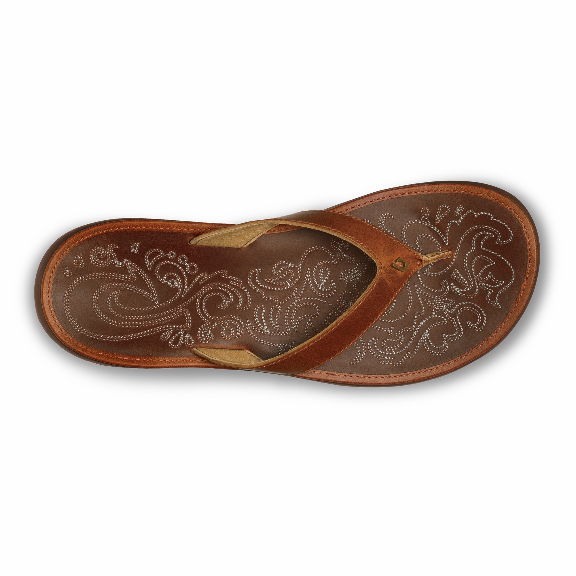 Paniolo Leather Beach Flip Flops - Natural - Image 8
