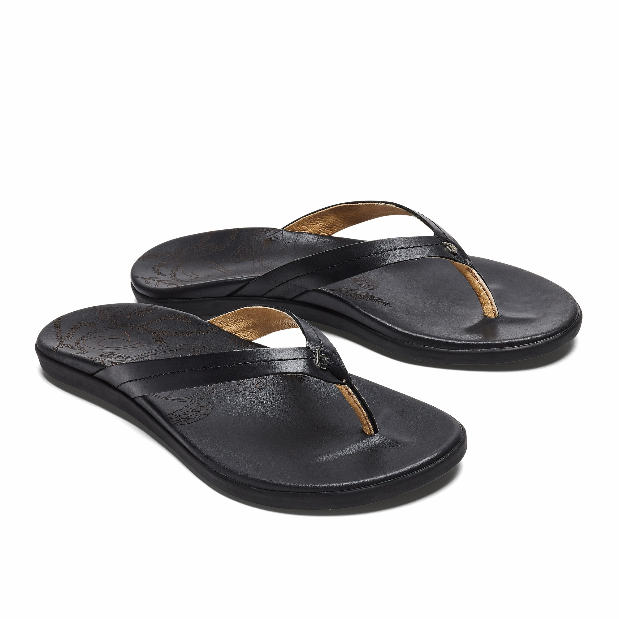Honu Leather Beach Sandals - Black - Image 7