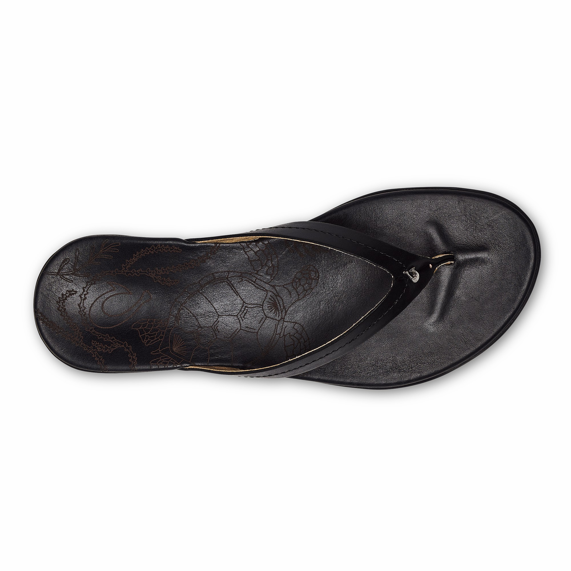 Honu Leather Beach Sandals - Black - Image 8