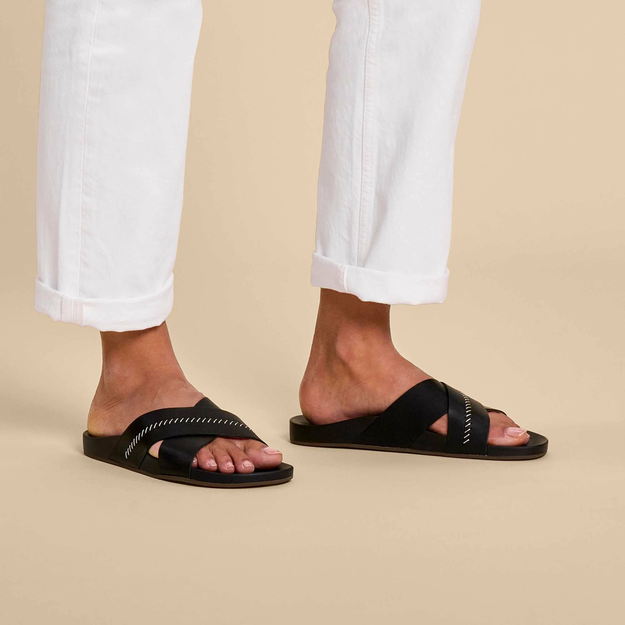 Kipe‘a ‘Olu Women‘s Slide Sandals - Black - Image 2