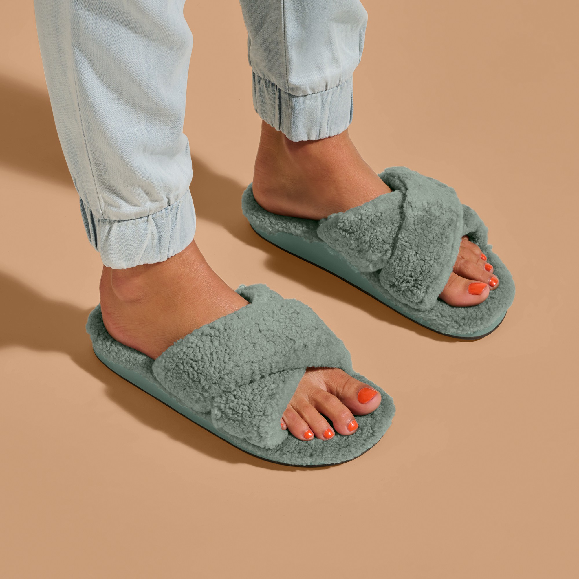 Hila Heu Slide Slipper Sandals - Muted Green - Image 2