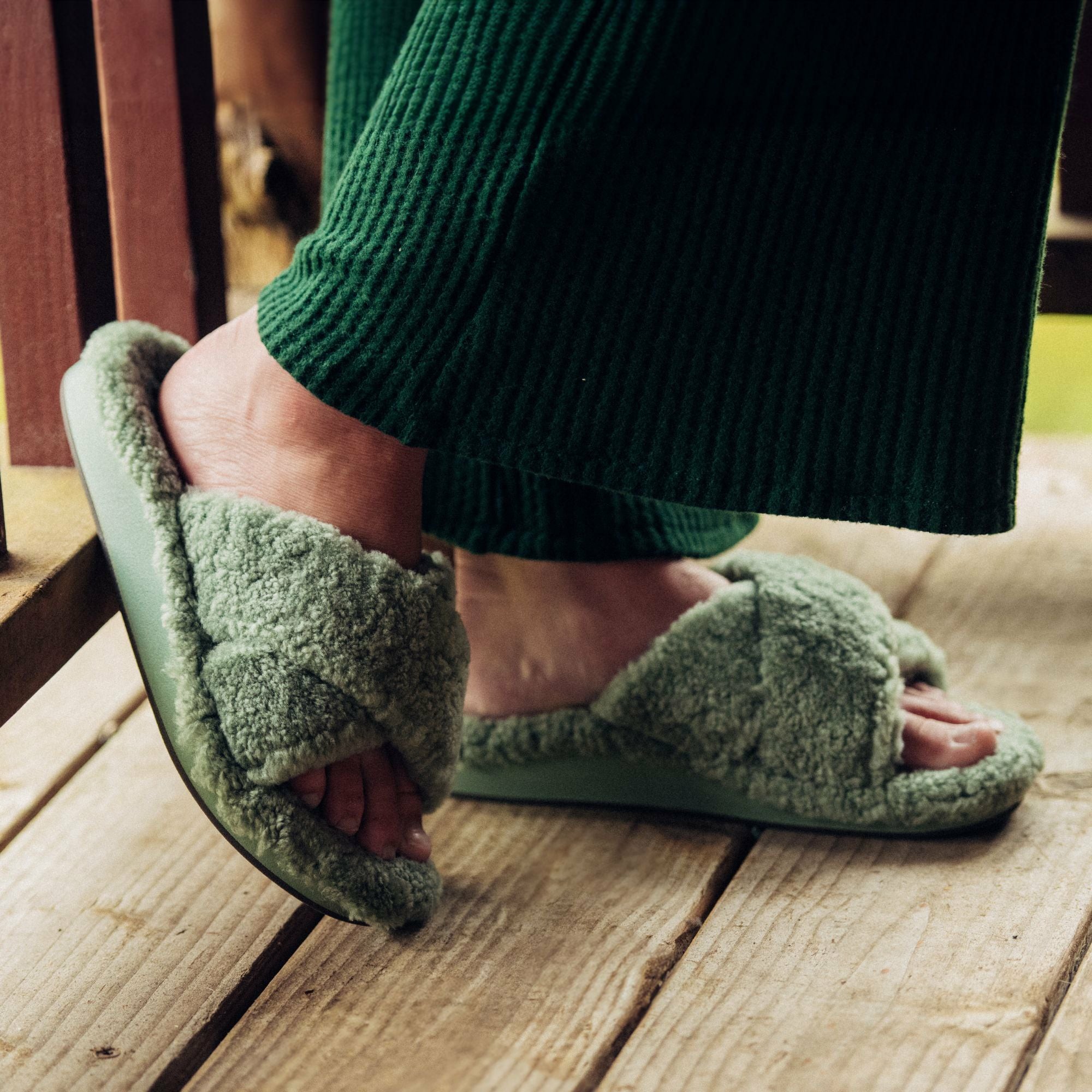 Hila Heu Slide Slipper Sandals - Muted Green - Image 4