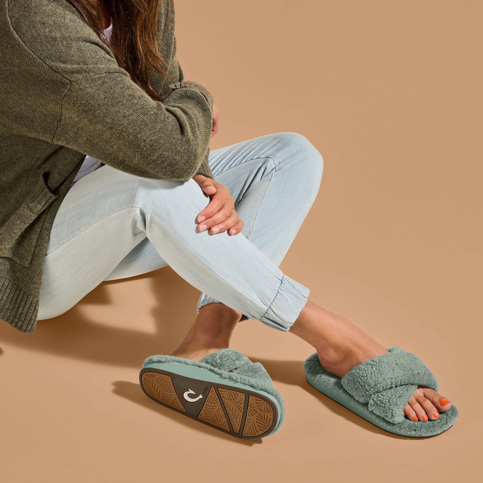 Hila Heu Slide Slipper Sandals - Muted Green - Image 6