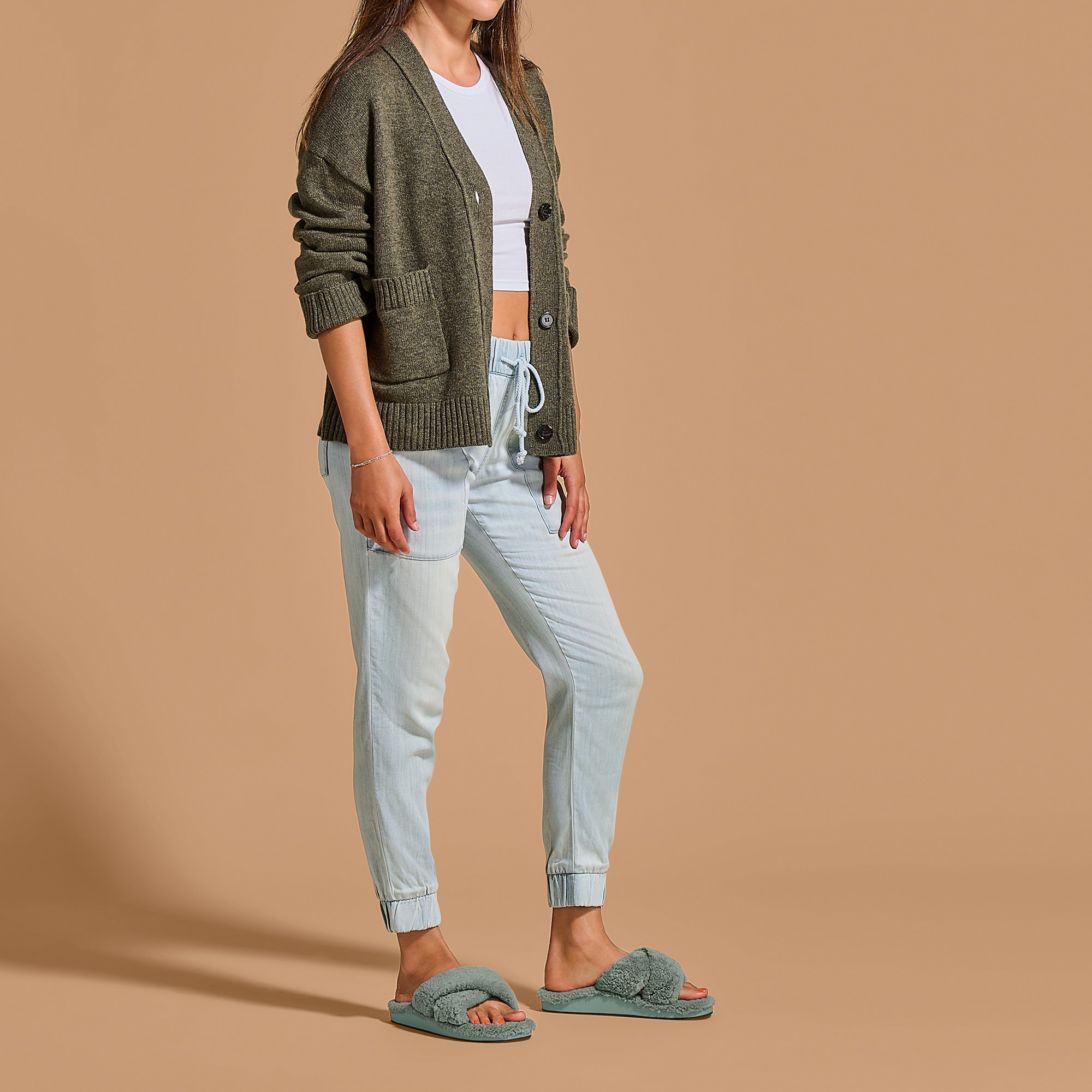 Hila Heu Slide Slipper Sandals - Muted Green - Image 7