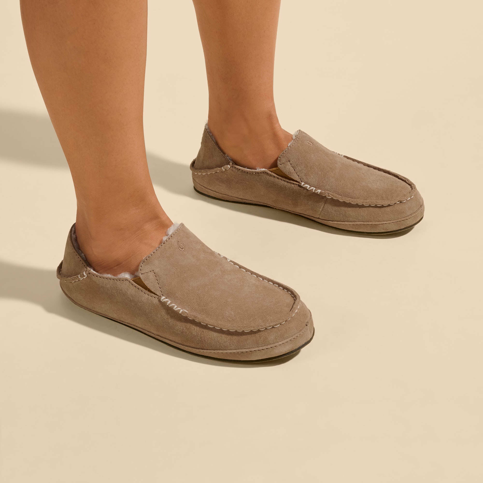 Nohea Women's Leather Slippers - Tan - Image 2