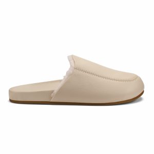 Kōnea Leather Slipper Mules - Bone
– OluKai
