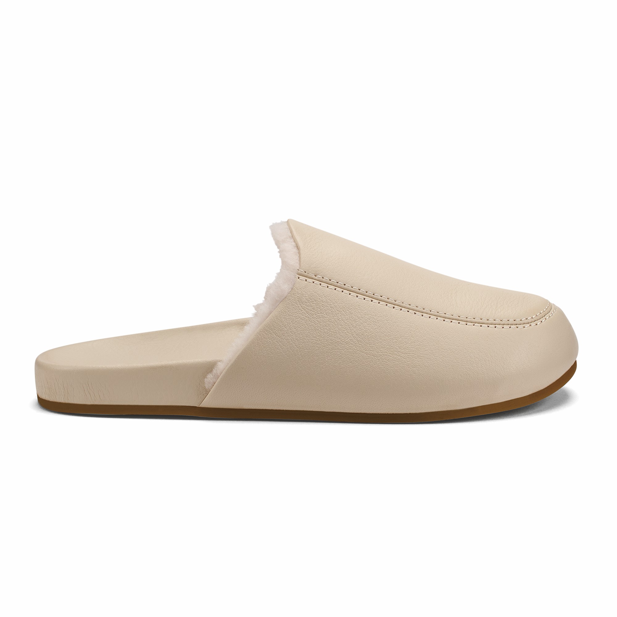 Kōnea Leather Slipper Mules - Bone
– OluKai