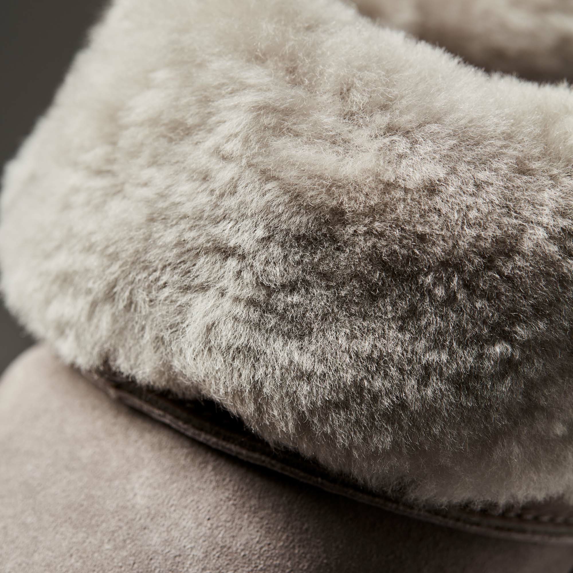 Ku‘i Fuzzy Slip-On Slippers - Fog - Image 4