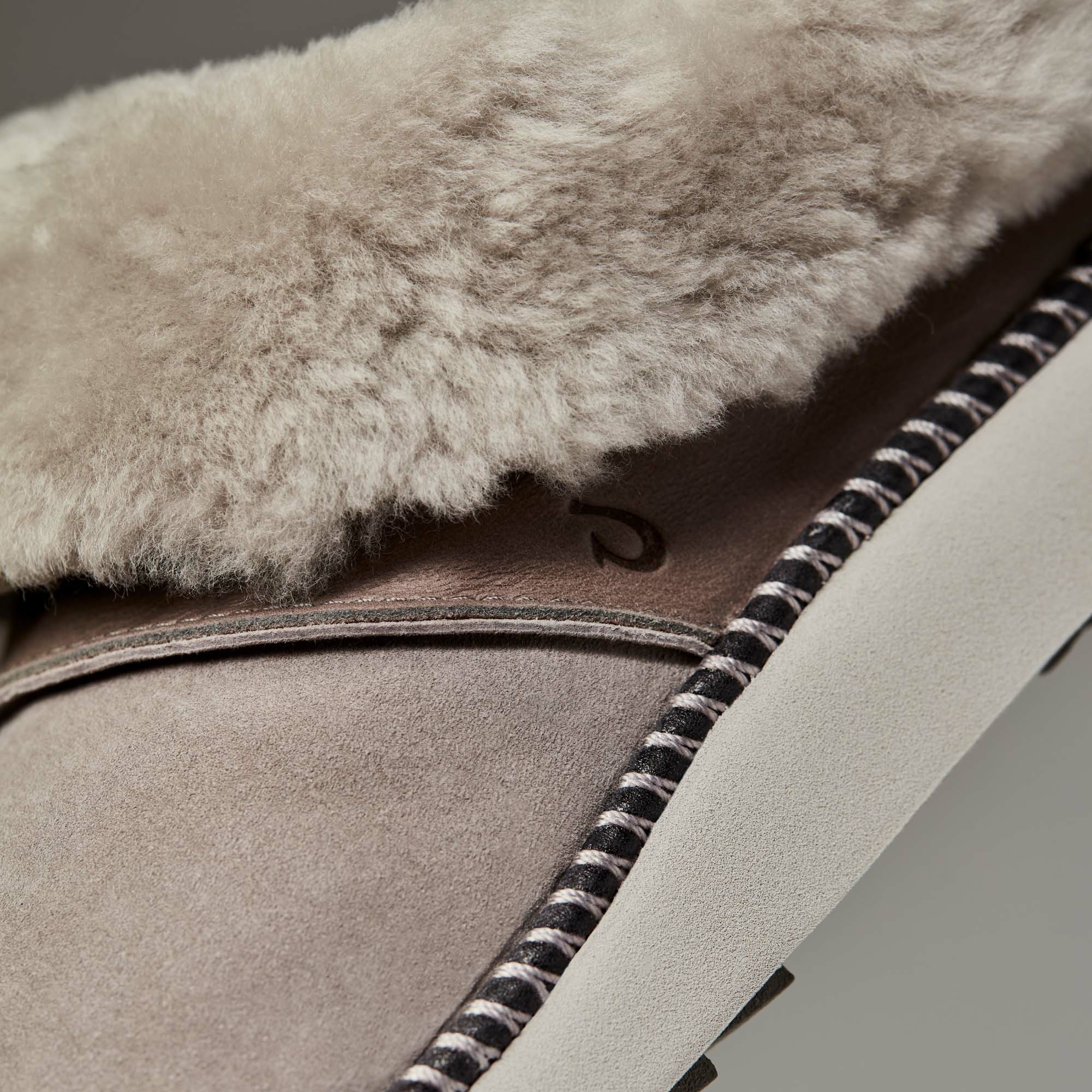 Ku‘i Fuzzy Slip-On Slippers - Fog - Image 6