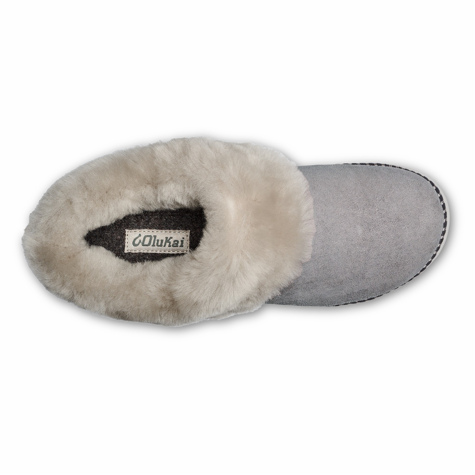 Ku‘i Fuzzy Slip-On Slippers - Fog - Image 8