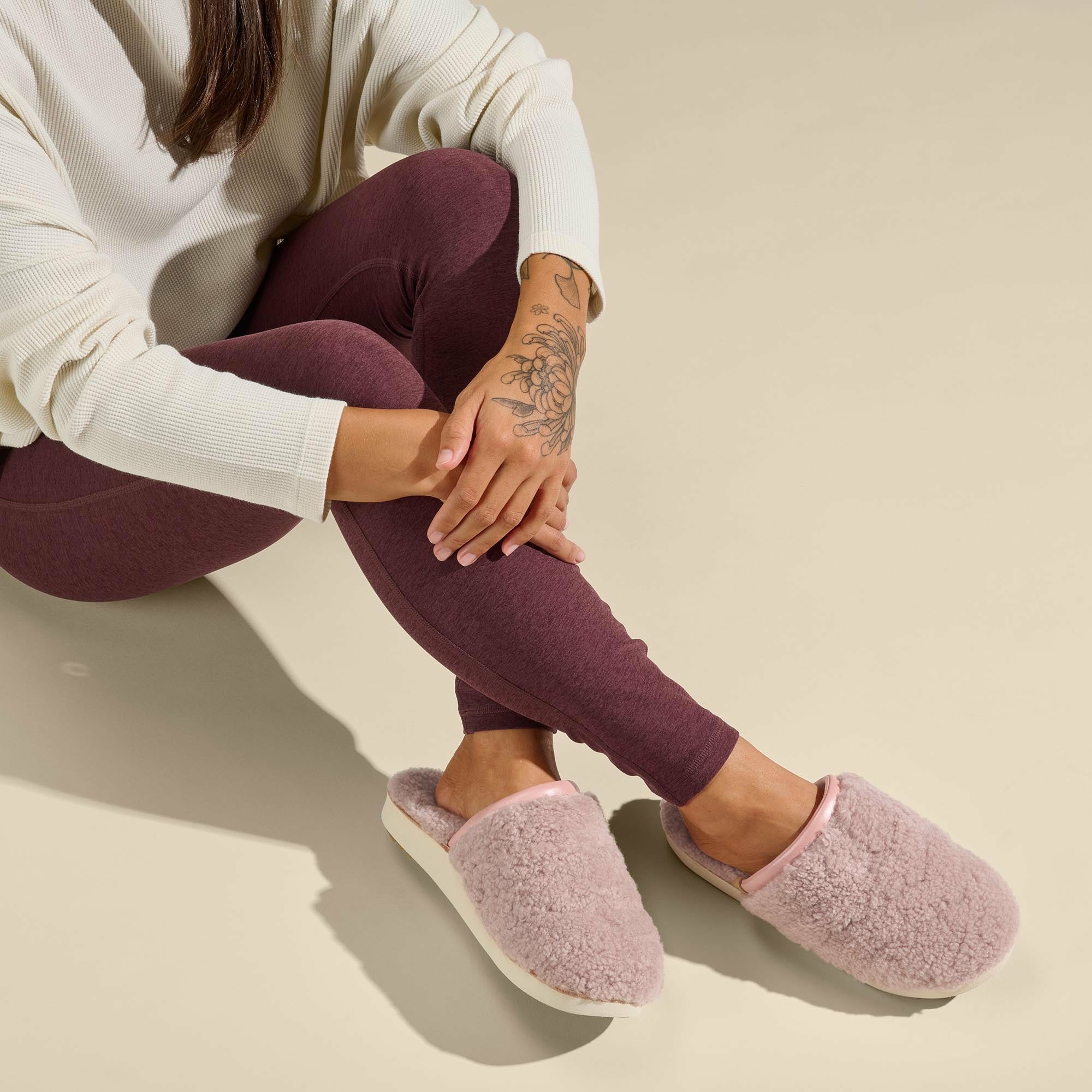 Pūpū Mua Shearling Mule Slipper - Pink Sea Salt - Image 5
