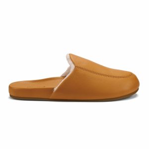 Kōnea Leather Slipper Mules - Saddle