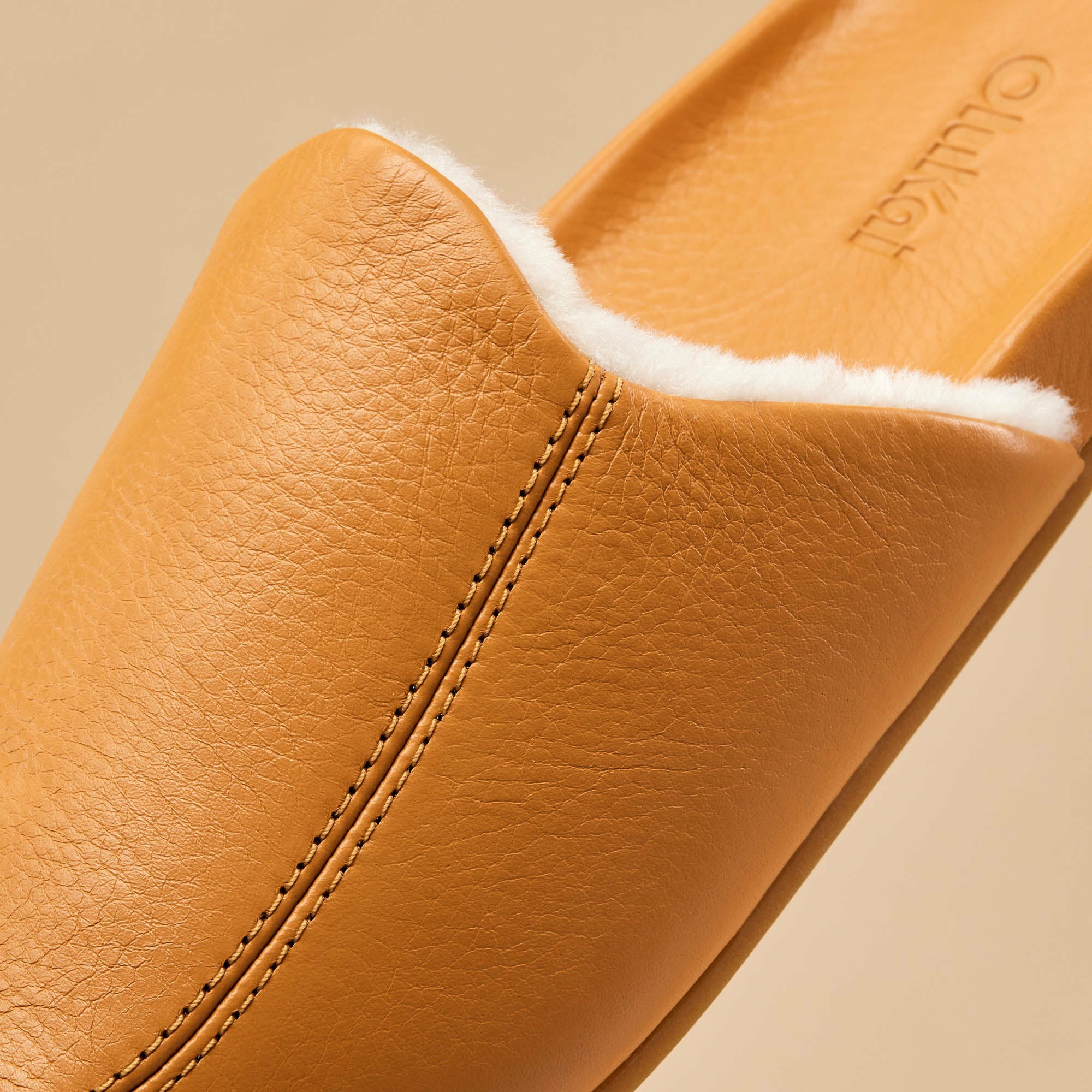 Kōnea Leather Slipper Mules - Saddle - Image 3