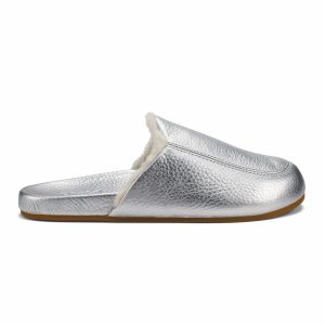Kōnea Leather Slipper Mules - Silver
– OluKai