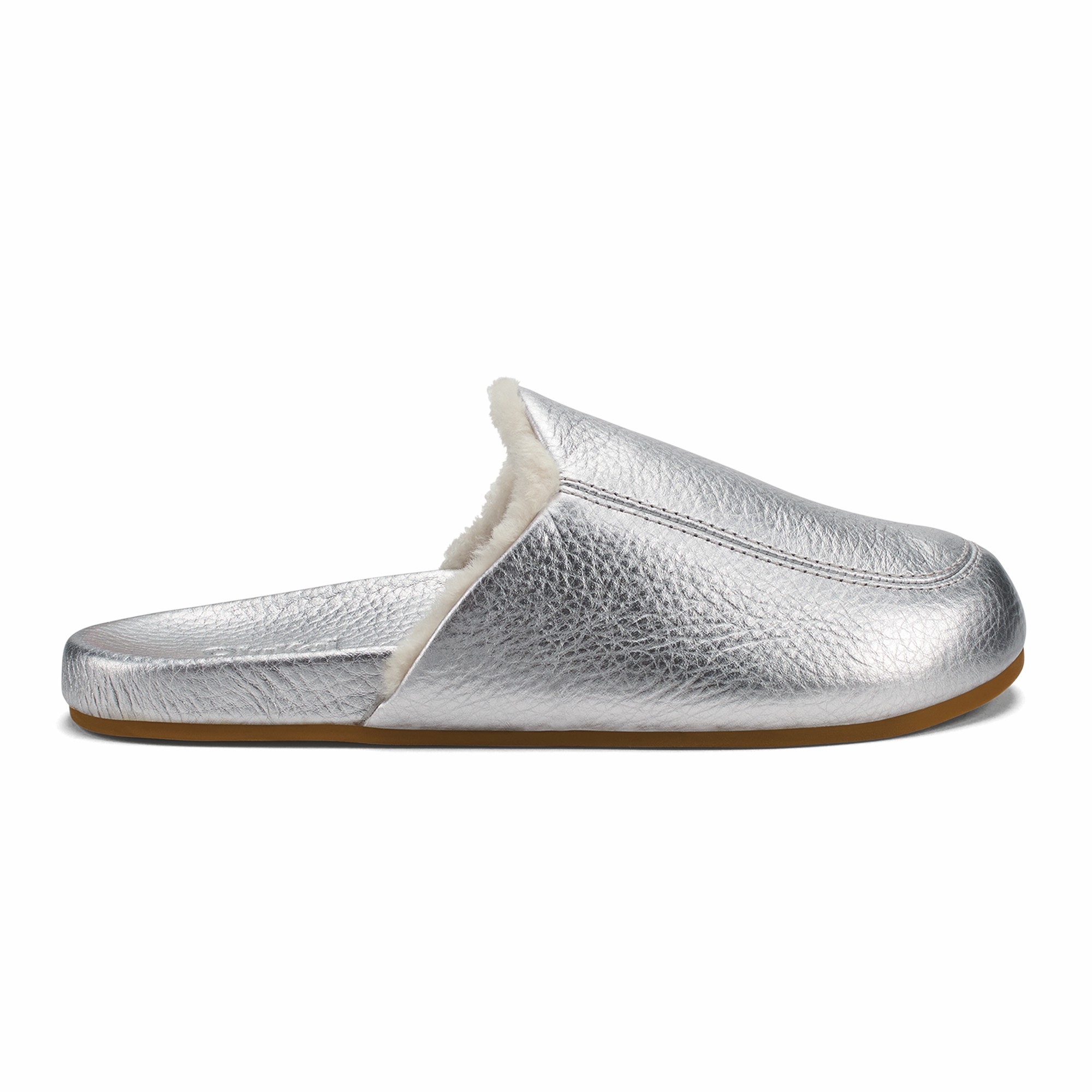 Kōnea Leather Slipper Mules - Silver
– OluKai
