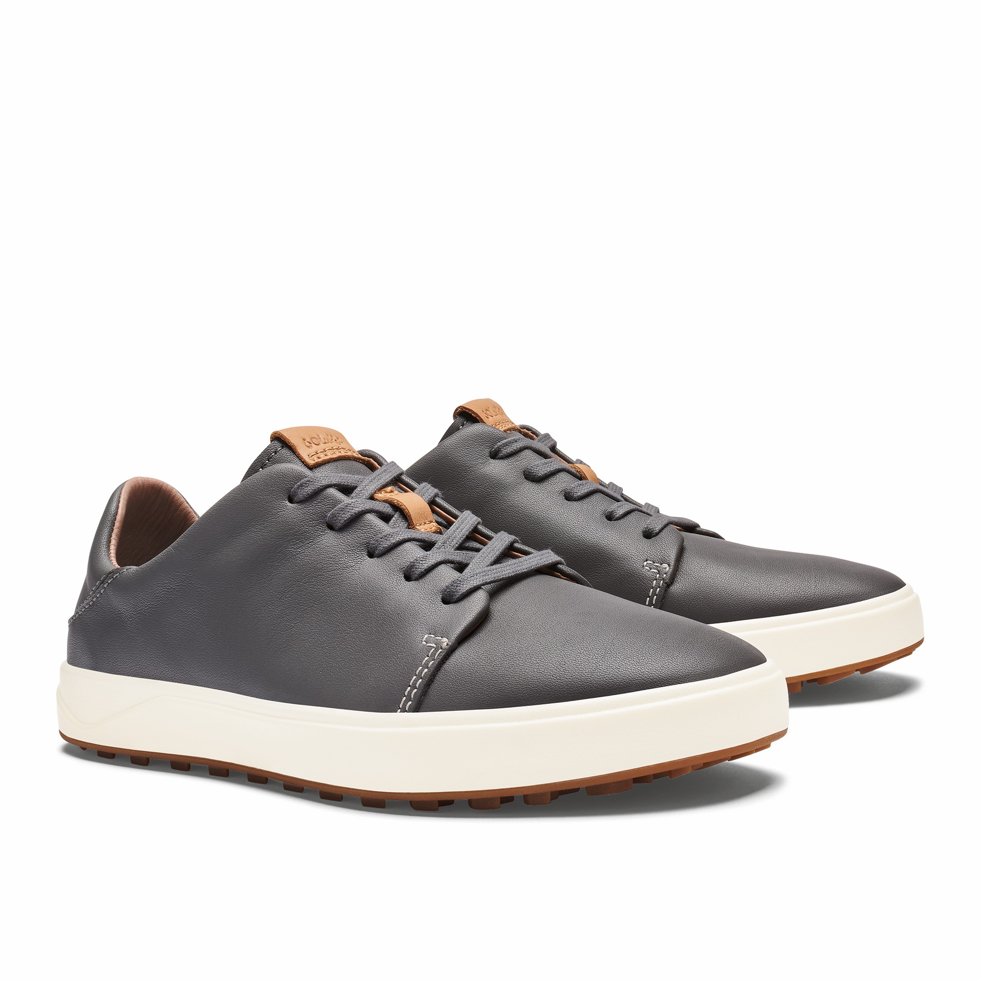 Wailea Waterproof Leather Golf Shoes - Stone - Image 6