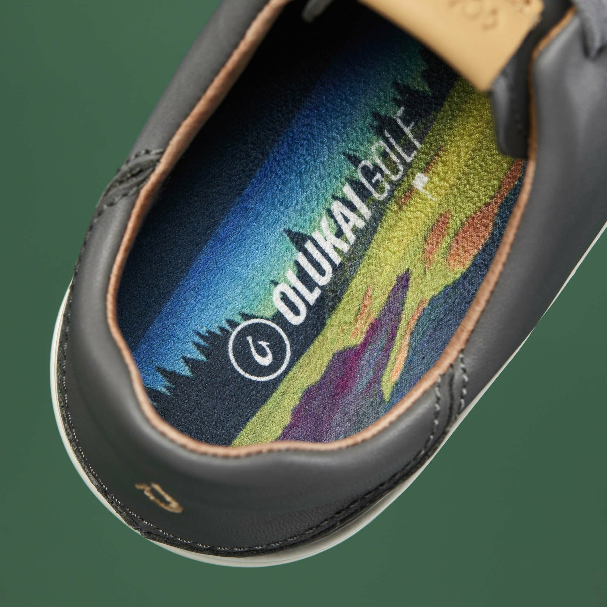 Wailea Waterproof Leather Golf Shoes - Stone - Image 7